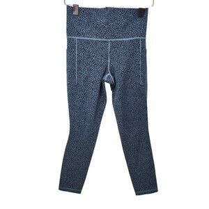 Athleta‎ Salutation Stash High Rise Textured Leggings Women's Size S Blue